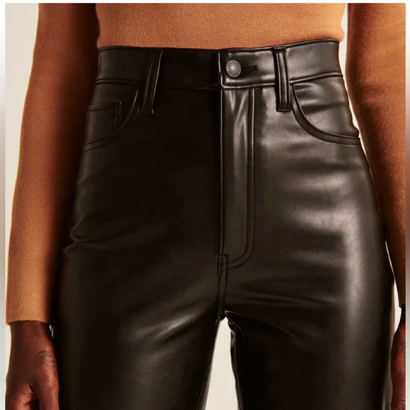 Abercrombie & Fitch Black Straight Leg Pants - Picture 3 of 12